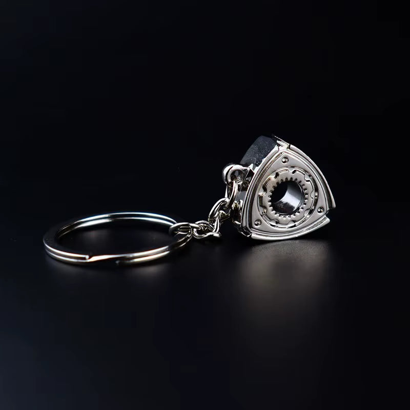 Gearhead's Passion Keychain – Turbo Gearbox & Brake Disc Design, Premium Zinc Alloy, Car Enthusiast's Must-Have Accessory