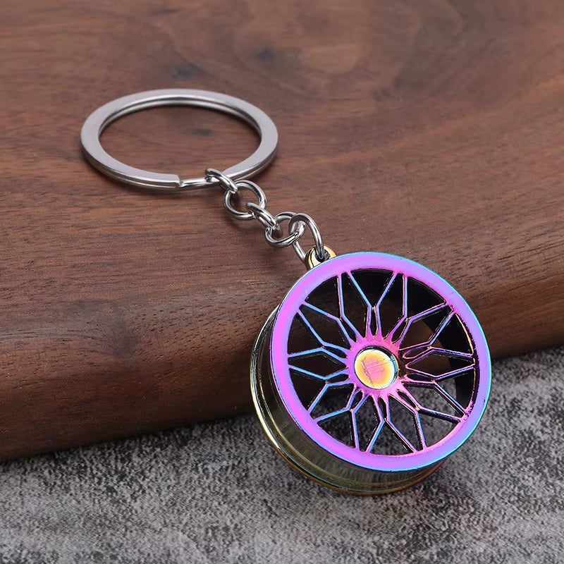 Gearhead's Passion Keychain – Turbo Gearbox & Brake Disc Design, Premium Zinc Alloy, Car Enthusiast's Must-Have Accessory