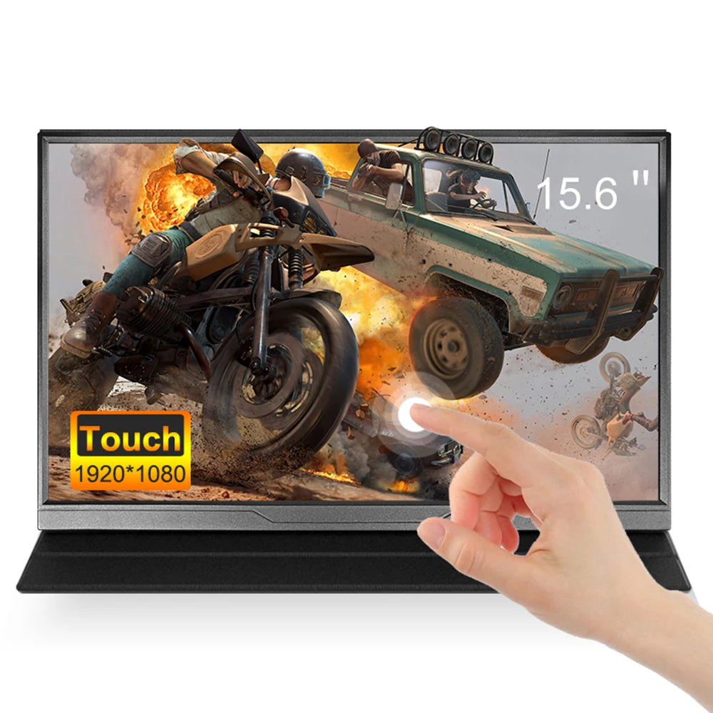 15.6 Inch Portable Monitor 100%Srgb Touch Screen 120HZ for for Laptop Xbox PS4 / 5 Switch TV Box Cell Phone PC Extension Display