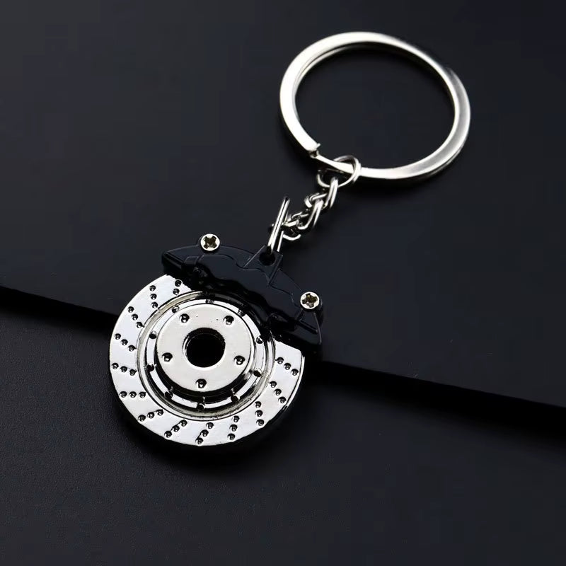 Gearhead's Passion Keychain – Turbo Gearbox & Brake Disc Design, Premium Zinc Alloy, Car Enthusiast's Must-Have Accessory