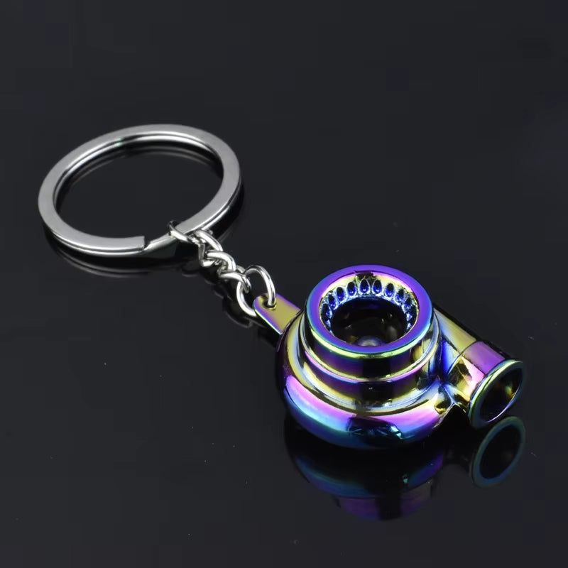 Gearhead's Passion Keychain – Turbo Gearbox & Brake Disc Design, Premium Zinc Alloy, Car Enthusiast's Must-Have Accessory