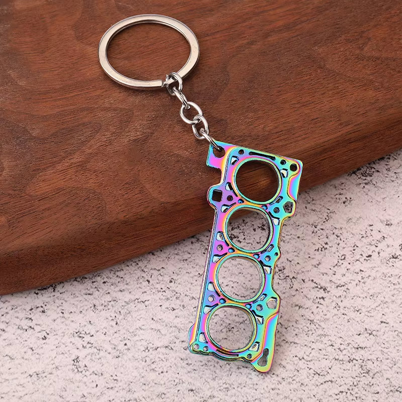 Gearhead's Passion Keychain – Turbo Gearbox & Brake Disc Design, Premium Zinc Alloy, Car Enthusiast's Must-Have Accessory