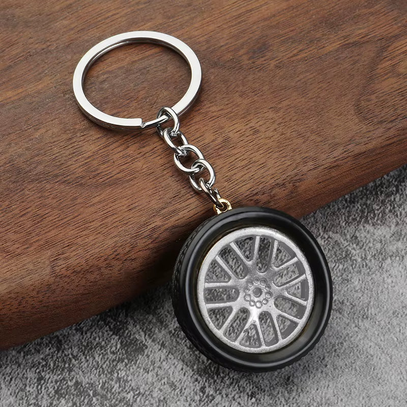 Gearhead's Passion Keychain – Turbo Gearbox & Brake Disc Design, Premium Zinc Alloy, Car Enthusiast's Must-Have Accessory