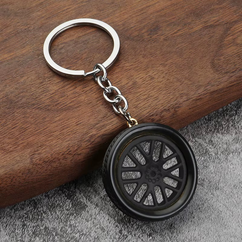Gearhead's Passion Keychain – Turbo Gearbox & Brake Disc Design, Premium Zinc Alloy, Car Enthusiast's Must-Have Accessory