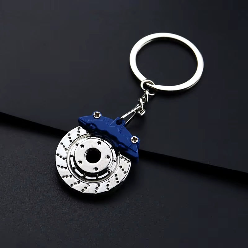 Gearhead's Passion Keychain – Turbo Gearbox & Brake Disc Design, Premium Zinc Alloy, Car Enthusiast's Must-Have Accessory