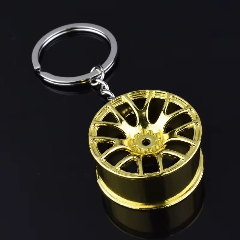 Gearhead's Passion Keychain – Turbo Gearbox & Brake Disc Design, Premium Zinc Alloy, Car Enthusiast's Must-Have Accessory