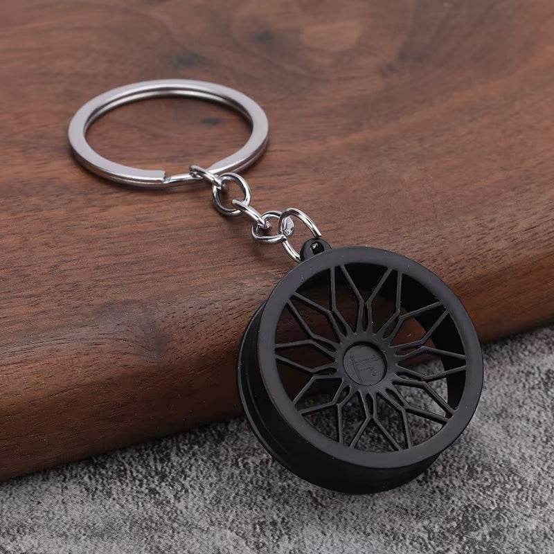 Gearhead's Passion Keychain – Turbo Gearbox & Brake Disc Design, Premium Zinc Alloy, Car Enthusiast's Must-Have Accessory