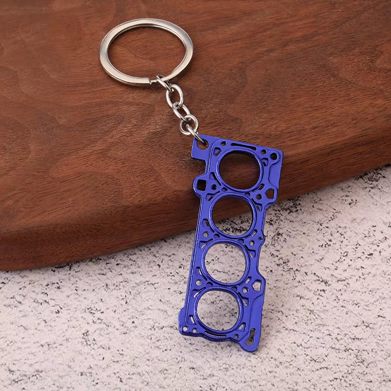 Gearhead's Passion Keychain – Turbo Gearbox & Brake Disc Design, Premium Zinc Alloy, Car Enthusiast's Must-Have Accessory
