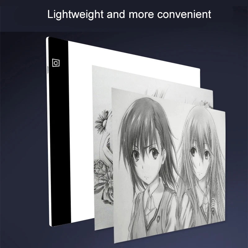LED Drawing Copy Pad – 3-Level Dimmable Board, Animation Painting, Educational Toys, Gift for Children, Adjustable Light Notepad