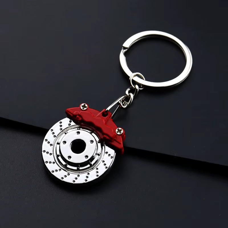 Gearhead's Passion Keychain – Turbo Gearbox & Brake Disc Design, Premium Zinc Alloy, Car Enthusiast's Must-Have Accessory