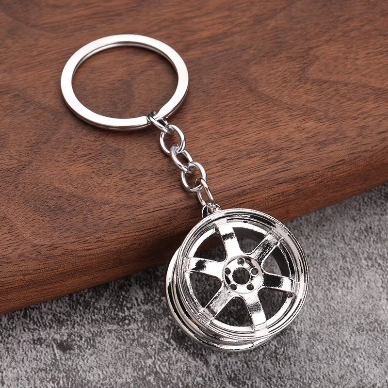 Gearhead's Passion Keychain – Turbo Gearbox & Brake Disc Design, Premium Zinc Alloy, Car Enthusiast's Must-Have Accessory