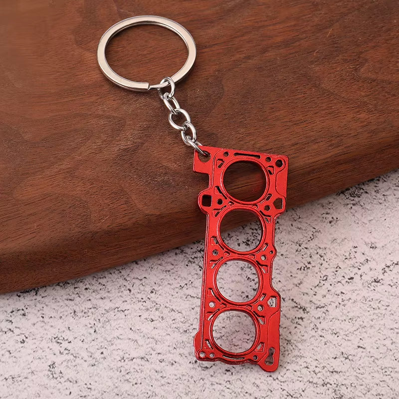 Gearhead's Passion Keychain – Turbo Gearbox & Brake Disc Design, Premium Zinc Alloy, Car Enthusiast's Must-Have Accessory