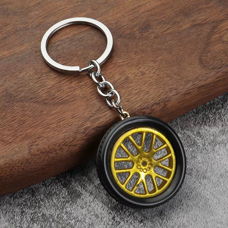 Gearhead's Passion Keychain – Turbo Gearbox & Brake Disc Design, Premium Zinc Alloy, Car Enthusiast's Must-Have Accessory