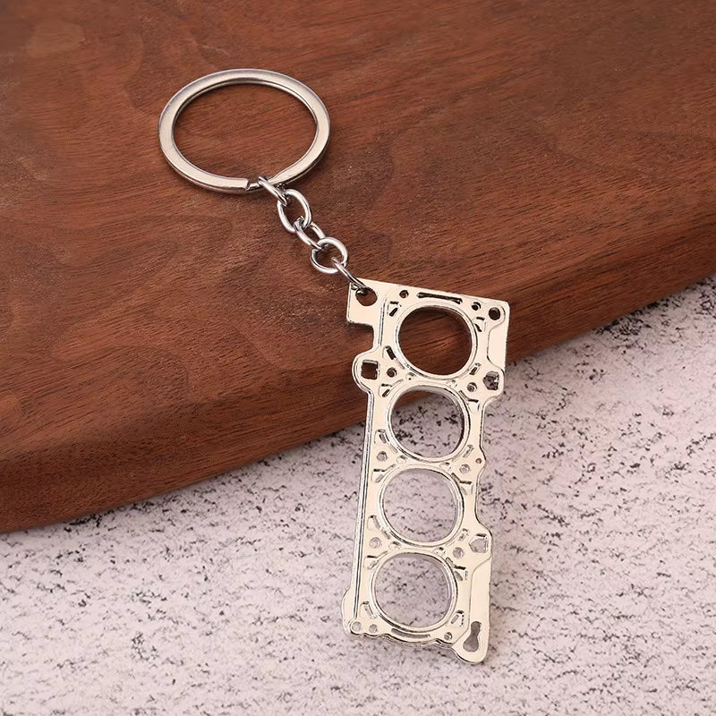 Gearhead's Passion Keychain – Turbo Gearbox & Brake Disc Design, Premium Zinc Alloy, Car Enthusiast's Must-Have Accessory