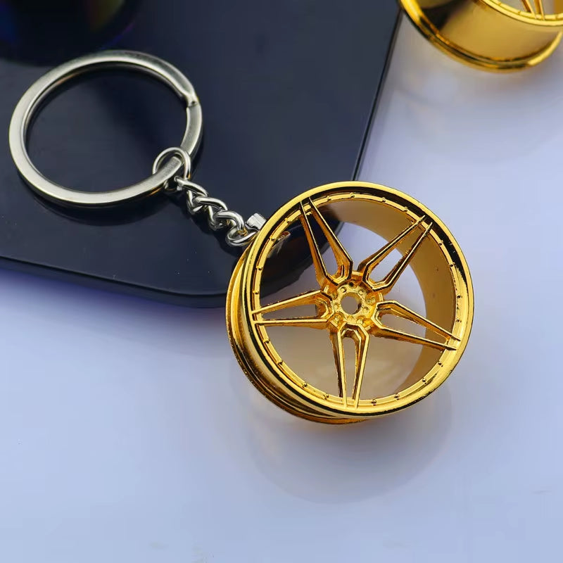 Gearhead's Passion Keychain – Turbo Gearbox & Brake Disc Design, Premium Zinc Alloy, Car Enthusiast's Must-Have Accessory