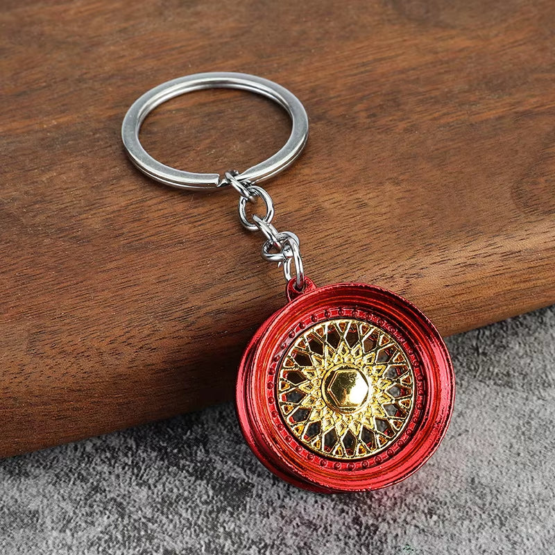 Gearhead's Passion Keychain – Turbo Gearbox & Brake Disc Design, Premium Zinc Alloy, Car Enthusiast's Must-Have Accessory