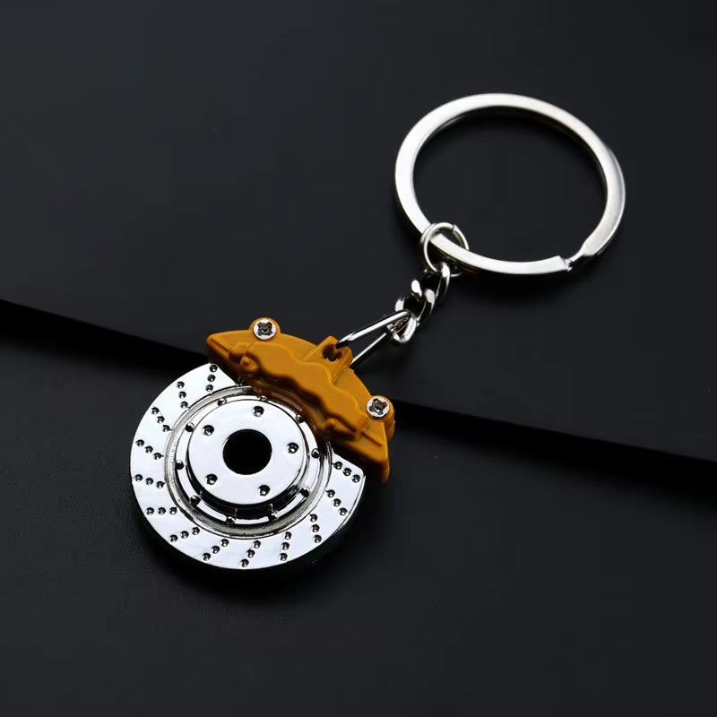 Gearhead's Passion Keychain – Turbo Gearbox & Brake Disc Design, Premium Zinc Alloy, Car Enthusiast's Must-Have Accessory