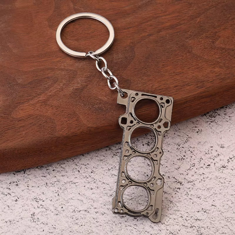 Gearhead's Passion Keychain – Turbo Gearbox & Brake Disc Design, Premium Zinc Alloy, Car Enthusiast's Must-Have Accessory