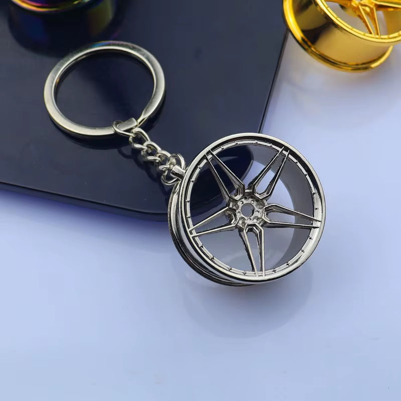 Gearhead's Passion Keychain – Turbo Gearbox & Brake Disc Design, Premium Zinc Alloy, Car Enthusiast's Must-Have Accessory