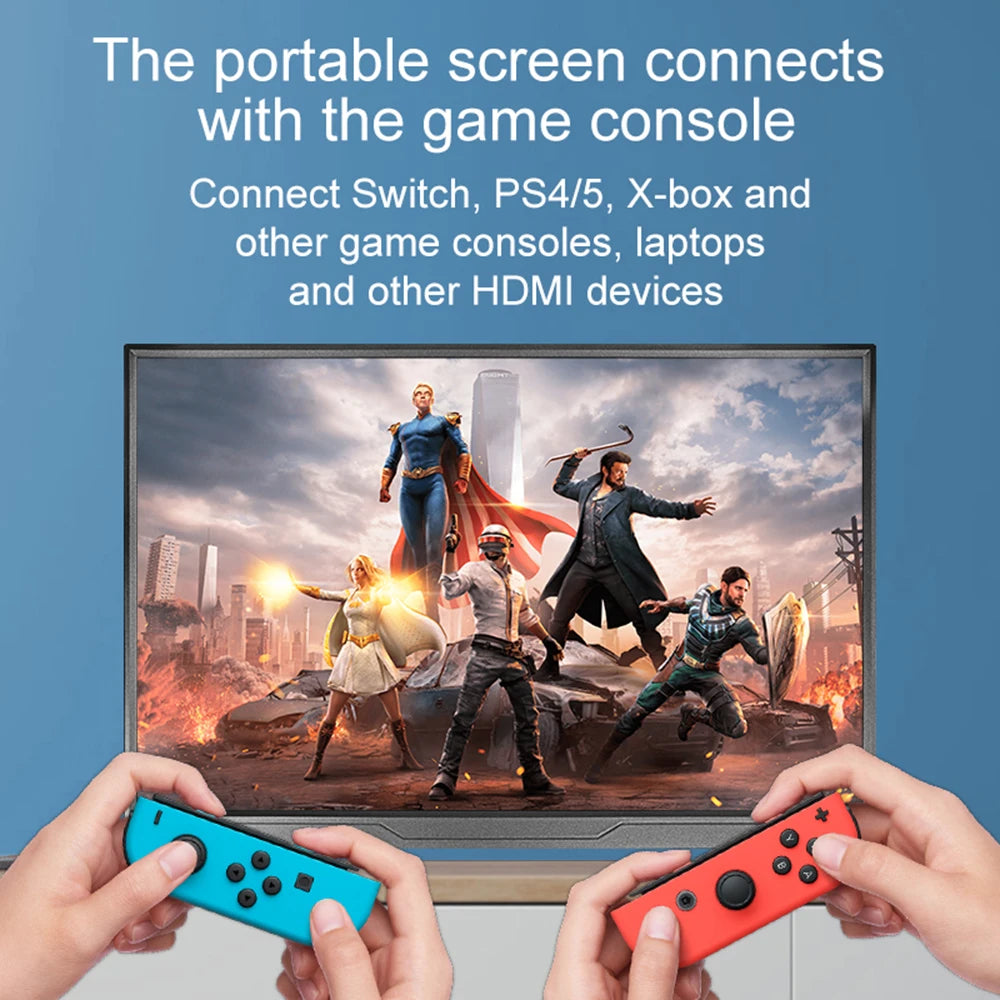 15.6 Inch Portable Monitor 100%Srgb Touch Screen 120HZ for for Laptop Xbox PS4 / 5 Switch TV Box Cell Phone PC Extension Display