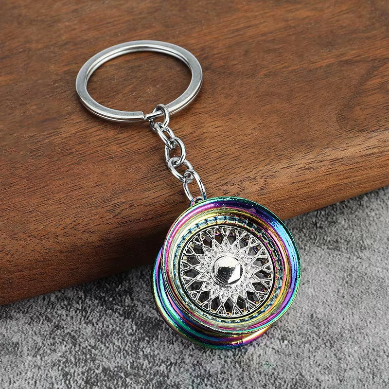 Gearhead's Passion Keychain – Turbo Gearbox & Brake Disc Design, Premium Zinc Alloy, Car Enthusiast's Must-Have Accessory