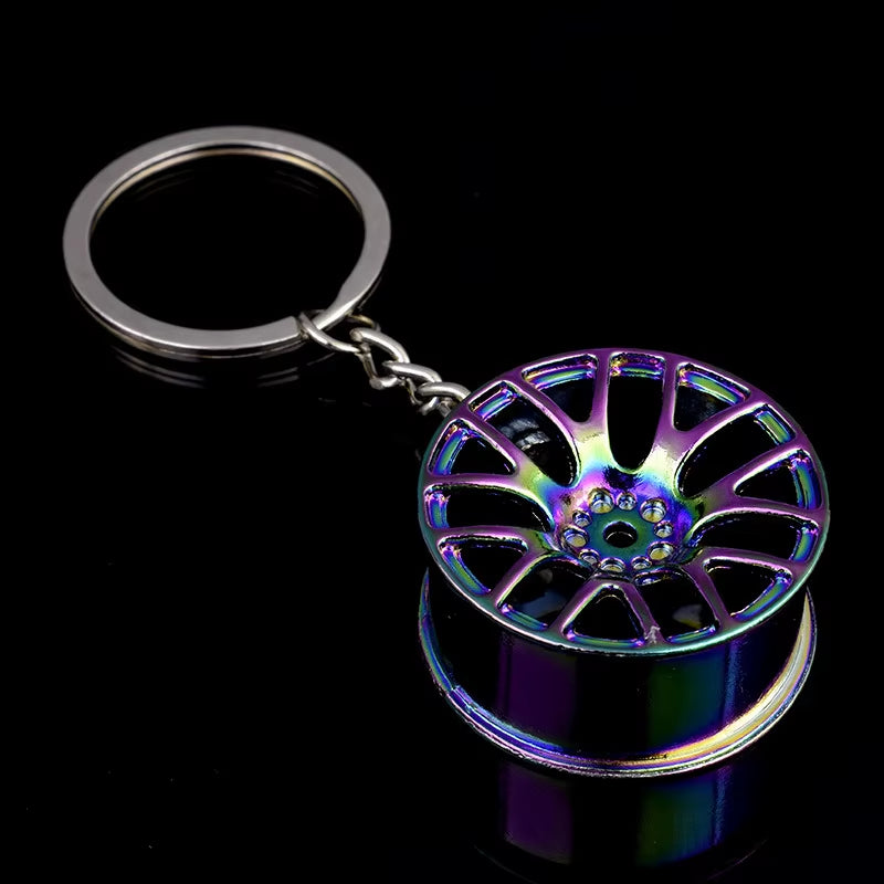 Gearhead's Passion Keychain – Turbo Gearbox & Brake Disc Design, Premium Zinc Alloy, Car Enthusiast's Must-Have Accessory