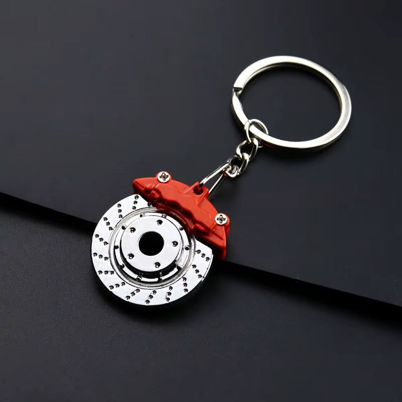 Gearhead's Passion Keychain – Turbo Gearbox & Brake Disc Design, Premium Zinc Alloy, Car Enthusiast's Must-Have Accessory