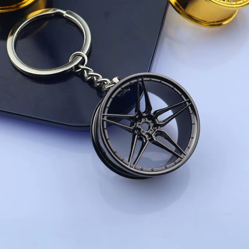 Gearhead's Passion Keychain – Turbo Gearbox & Brake Disc Design, Premium Zinc Alloy, Car Enthusiast's Must-Have Accessory