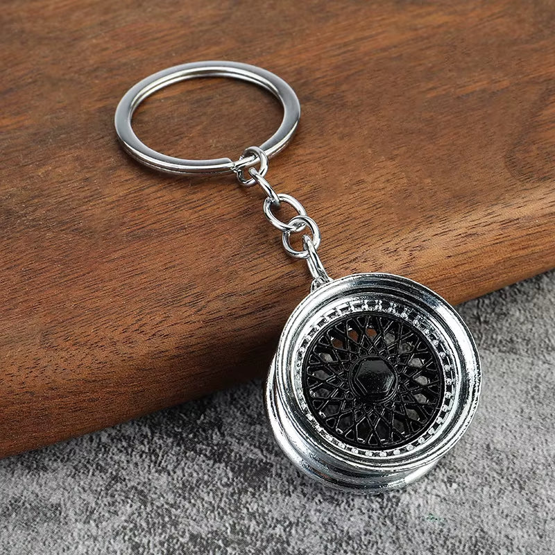 Gearhead's Passion Keychain – Turbo Gearbox & Brake Disc Design, Premium Zinc Alloy, Car Enthusiast's Must-Have Accessory