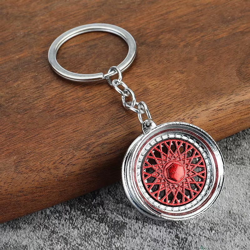Gearhead's Passion Keychain – Turbo Gearbox & Brake Disc Design, Premium Zinc Alloy, Car Enthusiast's Must-Have Accessory
