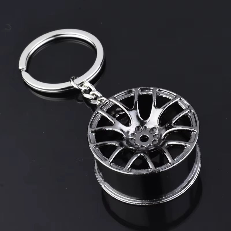 Gearhead's Passion Keychain – Turbo Gearbox & Brake Disc Design, Premium Zinc Alloy, Car Enthusiast's Must-Have Accessory