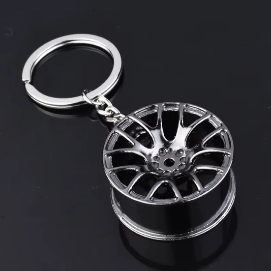 Gearhead's Passion Keychain – Turbo Gearbox & Brake Disc Design, Premium Zinc Alloy, Car Enthusiast's Must-Have Accessory